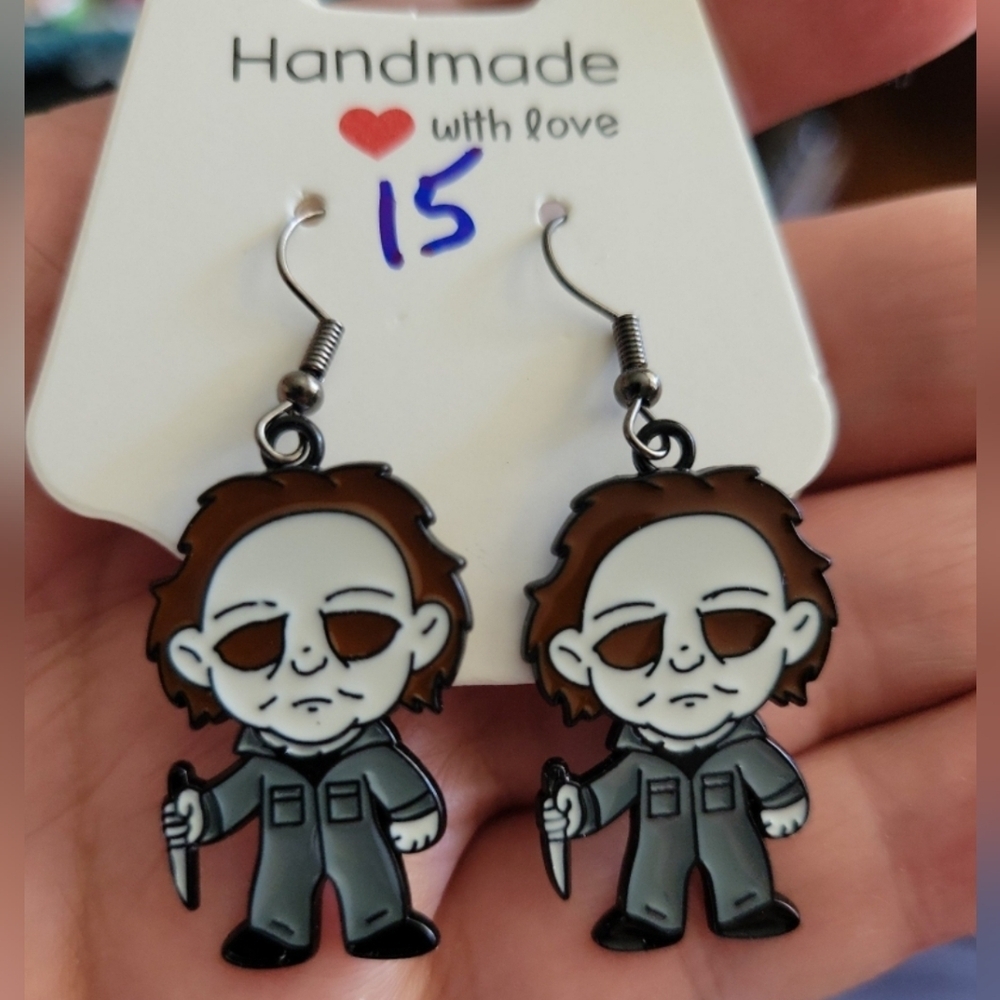 Michael Myers Earrings Hypoallergenic Halloween Horror Scary